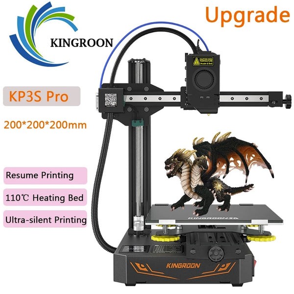 Kingroon KP3S / KP3S Pro 3D Printer Titan Direct Extruder Linear Rails 180x180x180mm 200x200x200mm
