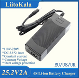 LiitoKala 12V 36V 48V 60V 2A Lithium Ion charger 5.5*2.1 3S 10S 13S 16S 18650 battery E Bike Scooter