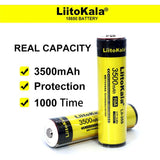 1 PC Liitokala lii-35s 18650 3.7V 3500mah BMS rechargeable Lithium Ion Battery button type