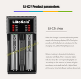 Liitokala Lii-C2 2A 2 Slot Smart Battery Charger 1.2V 3.7V 3.2V 3.85V AA AAA 18650 21700 lithium ion