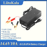 LiitoKala 58.4V 29.2V 14.6V 2A 3A 10A LiFePO4 battery Charger 48V 24V 12V 16S 8S 4S