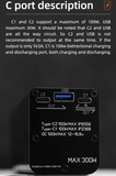 Technoamp JNS 200W 40000mAh DIY Power Bank 21700 USB C PD3.0 PPS 100W Quick Charge 3.0