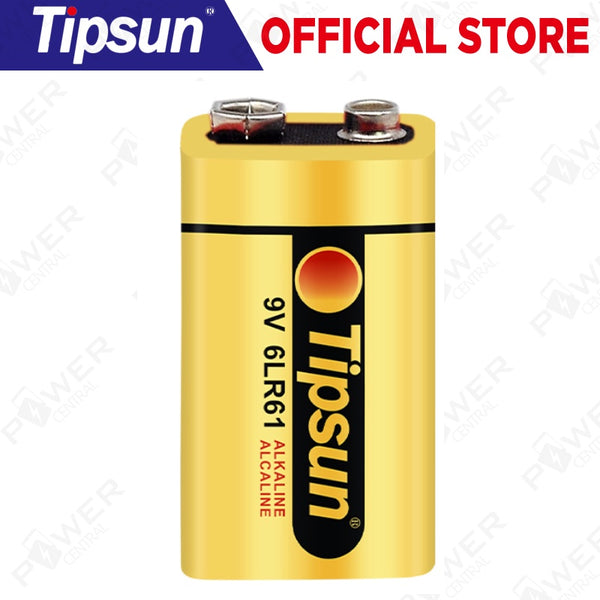 Tipsun 9V Alkaline Battery, 560mAh 9 Volt Battery 6lr61 dry battery 10years shelf life