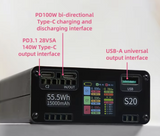 Technoamp JNS S20 DIY 240W Power Bank USB C PD 3.1 140W  28V 5A 22.5W Super Charge Quick Charge 3.0