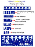 LiitoKala Lii-S8 8 lii-S12 12 Slots LCD Battery Charger for lithium ion LiFePO4 Ni-MH Ni-Cd 9V 21700 20700 26650 18650