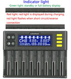 LiitoKala Lii-S8 8 lii-S12 12 Slots LCD Battery Charger for lithium ion LiFePO4 Ni-MH Ni-Cd 9V 21700 20700 26650 18650