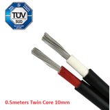 PV Cable Solar Panel Wire solar  TUV 2.5mm 4mm 6mm 10mm Tinned Copper red black single twin lifepo4