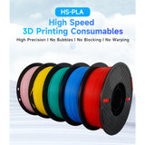 Kingroon HS PLA Filament 1.75mm High Speed 1KG 3D Printer Plastic Fast Curing Bamboo