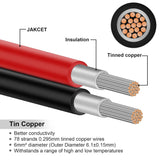 PV Cable Solar Panel Wire solar  TUV 2.5mm 4mm 6mm 10mm Tinned Copper red black single twin lifepo4